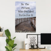 "Go For It" Inspirerend Wall Art Poster (Thuiskantoor)