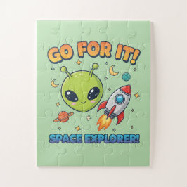 Go For It! Space Explorer - Cute Alien Legpuzzel