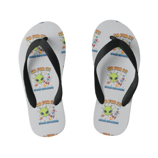 "Go For It!" Space Explorer Kinder Teenslippers (Voetbed)