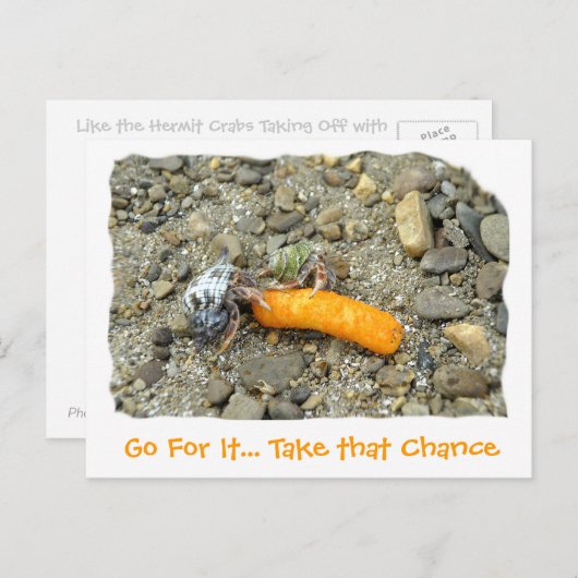 Go For It. Take that Chance Briefkaart (Voorkant / Achterkant)