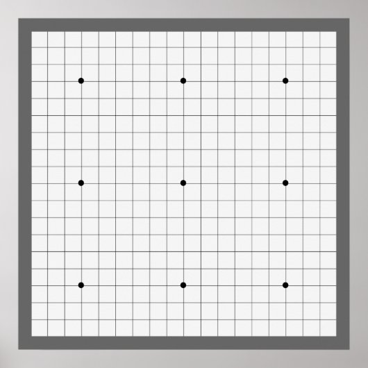 Go Game Board (19x19) (Vers 1) Poster (Voorkant)