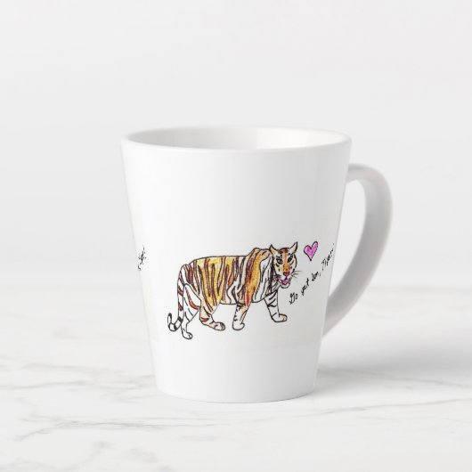 Go get 'em, tiger Mug Latte Mok (Rechterhoek)