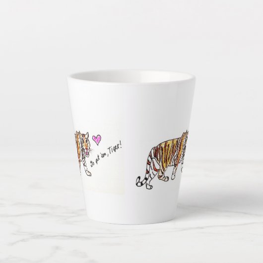 Go get 'em, tiger Mug Latte Mok (Voorkant)