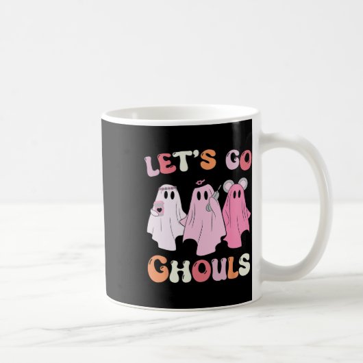 Go Ghouls Halloween Ghost Outfit Kostuum Retro Gro Koffiemok (Rechts)
