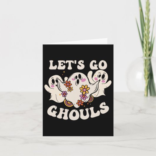 Go Ghouls Kostuum Halloween Pumpkin Ghost Kaart (Voorkant)