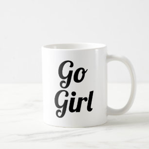 Go Girl Slogan-Mok handgeschreven typologie Koffiemok