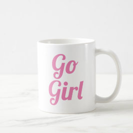 Go Girl | Slogan-Mok | handgeschreven typologie Koffiemok