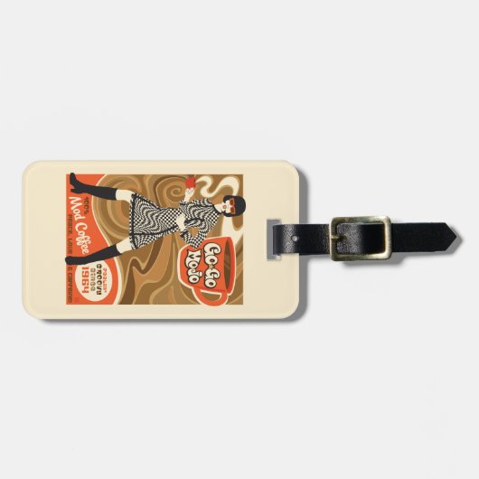 Go Go Mojo Koffie Bagagelabel (Voorkant horizontaal)