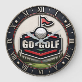 Go Golf Modern Golfer Gift Grote Klok