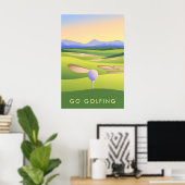Go Golfing Travel Poster (Thuiskantoor)