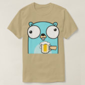 Go gopher softwareontwikkelaar drink bier t-shirt (Design voorkant)