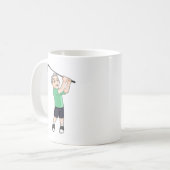 Go Grandpa Go Senior Male Golfer Koffiemok (Voorkant links)