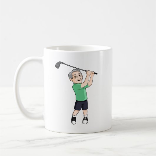Go Grandpa Go Senior Male Golfer Koffiemok (Links)