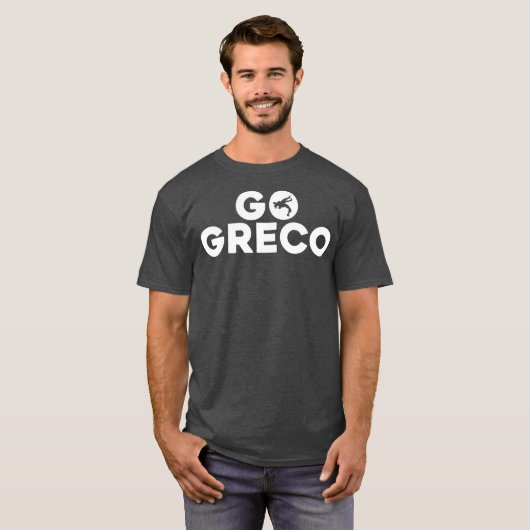 Go Greco GrecoRoman Wrestler Wrestling T-shirt (Voorkant volledig)