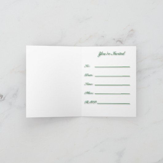 Go Green Afstuderen Invitation (Binnen)