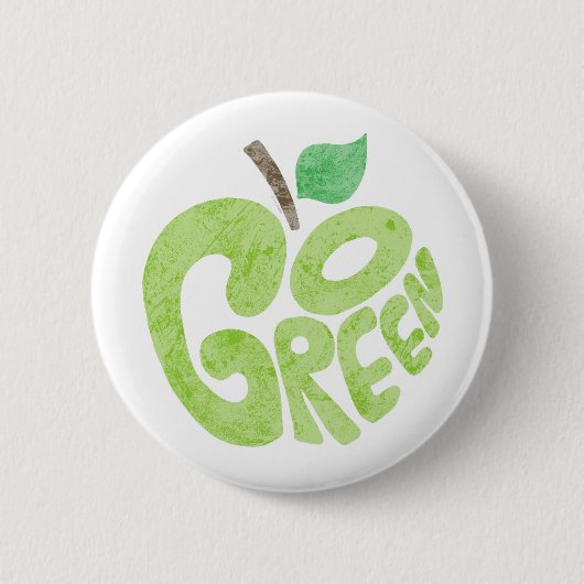 Go Green Apple Ronde Button 5,7 Cm (Voorkant)