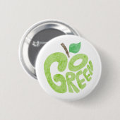 Go Green Apple Ronde Button 5,7 Cm (Voorkant /achterkant)