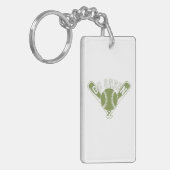 Go Green Baseball Design Sleutelhanger (Voorkant Links)