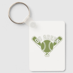 Go Green Baseball Design Sleutelhanger