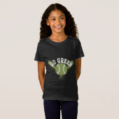 Go Green Baseball Design T-shirt (Voorkant volledig)