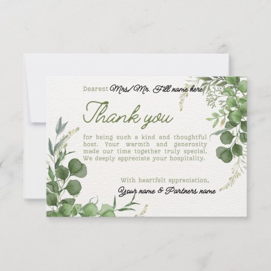 Go Green Bedankkaart (Voorkant)