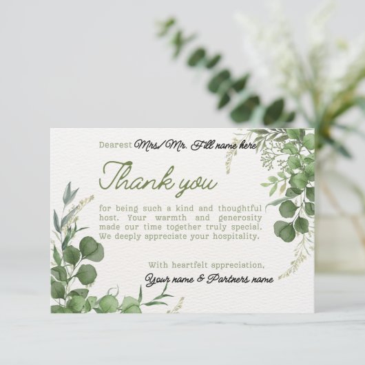 Go Green Bedankkaart (Staand voorkant)