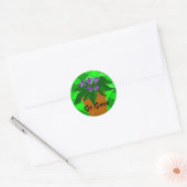 Go Green Bloempot Ronde Sticker (Envelop)
