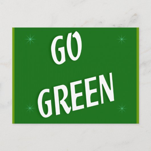 Go Green Briefkaart (Voorkant)