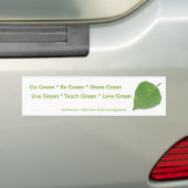 Go Green Bumpersticker (Op auto)