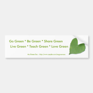 Go Green Bumpersticker