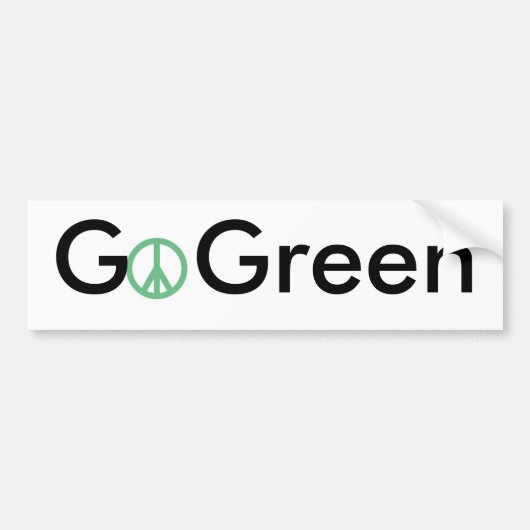 Go Green Bumpersticker (Voorkant)