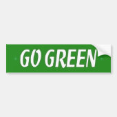 Go Green Bumpersticker (Voorkant)