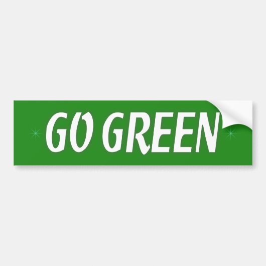 Go Green Bumpersticker (Voorkant)
