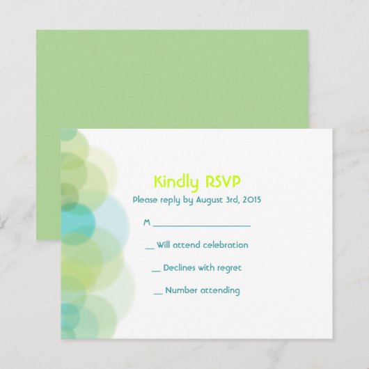 GO GREEN EARTH Bar Bat Mitswa Uitnodiging Beantwoo (Voorkant / Achterkant)