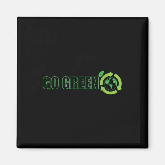 Go Green Environmental Protection Natuur Planet EA Magneet (Voorkant)