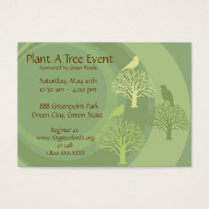 "Go Green" Event Promotion-kaarten Visitekaartjes