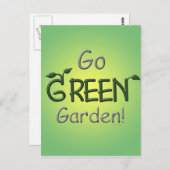 Go Green, Garden Briefkaart (Voorkant / Achterkant)