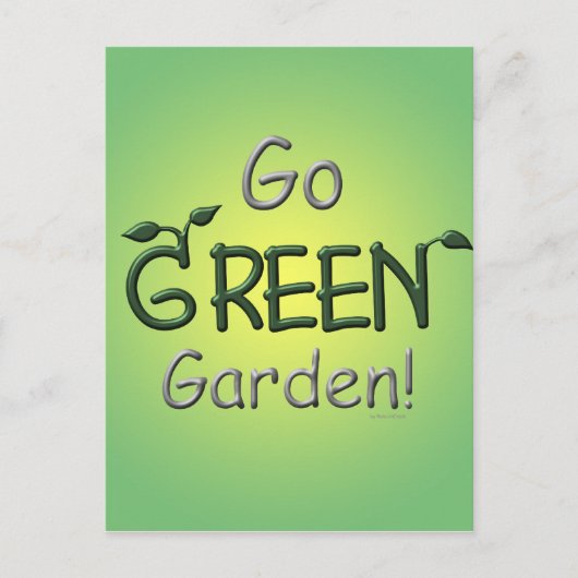 Go Green, Garden Briefkaart (Voorkant)