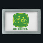 Go Green Gesp<br><div class="desc">Niets loopt als een fiets. Eenvoudig,  efficiënt,  koolstofarm transport. Waarom gebruik de auto voor korte reizen - ga groen!</div>