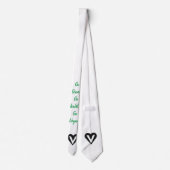 Go Green Go Healthy Go Vegan Stropdas (Achterkant)