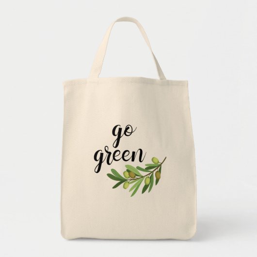 Go Green Grocery Tote Bag (Voorkant)