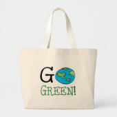 Go Green Grote Tote Bag (Voorkant)