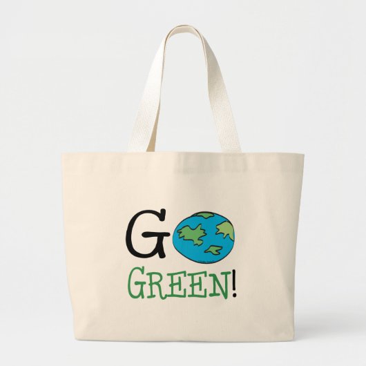 Go Green Grote Tote Bag (Voorkant)