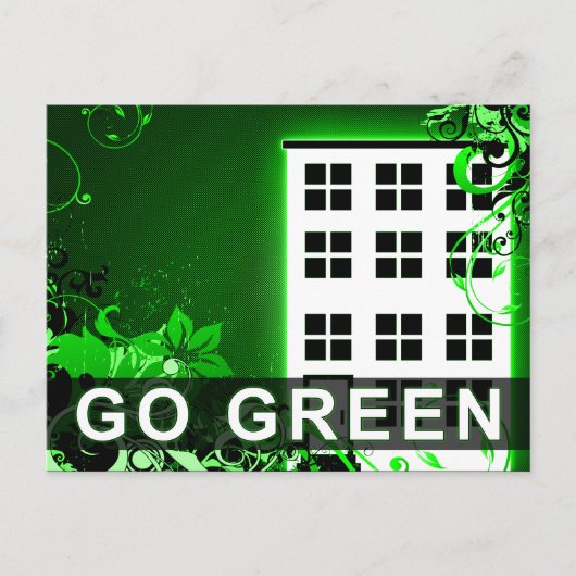 Go Green: Hi-Fi gebouw Briefkaart (Voorkant)