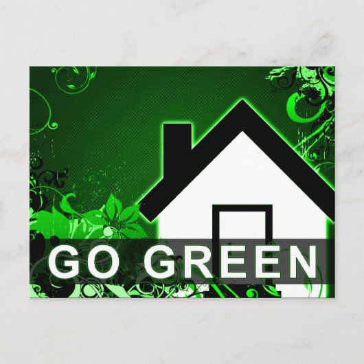 go green : hi-fi home briefkaart (Voorkant)