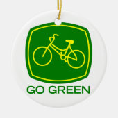 Go Green Keramisch Ornament (Voorkant)