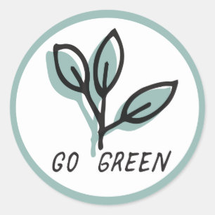 Go green Milieubewustzijn Sticker