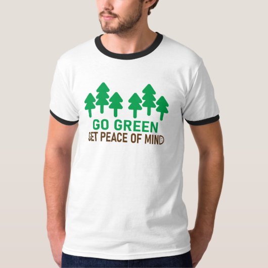 Go Green motivatie ontwerp met offerte. T-shirt (Voorkant)