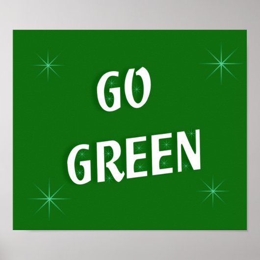 Go Green Poster (Voorkant)
