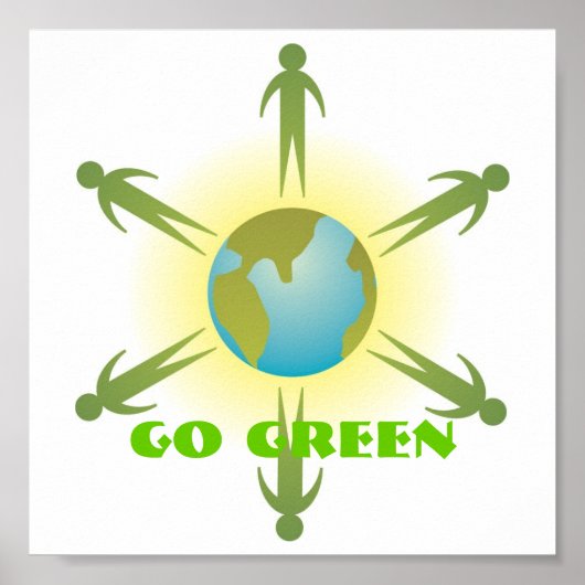 Go Green Poster up to 11x11 (Voorkant)